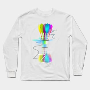 Badminton sport art Long Sleeve T-Shirt